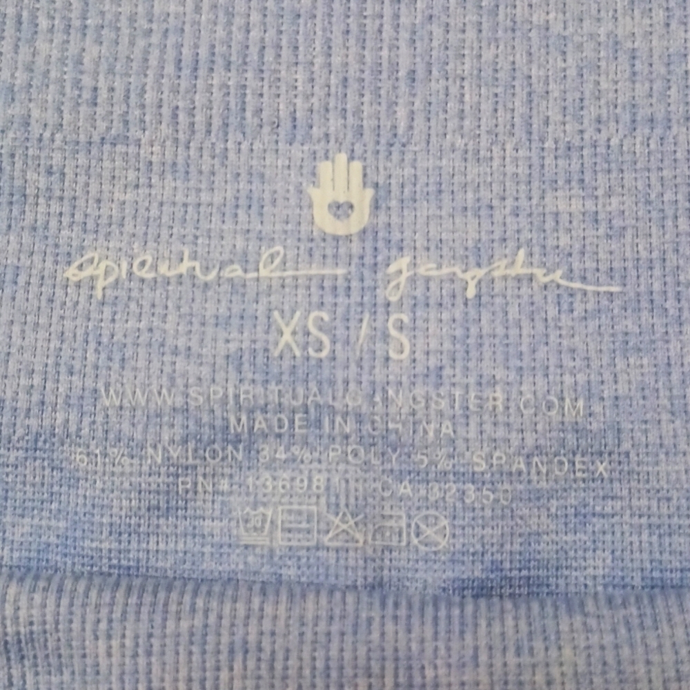 Spiritual Gangster Heather Blue Biker Shorts - Picture 4 of 4